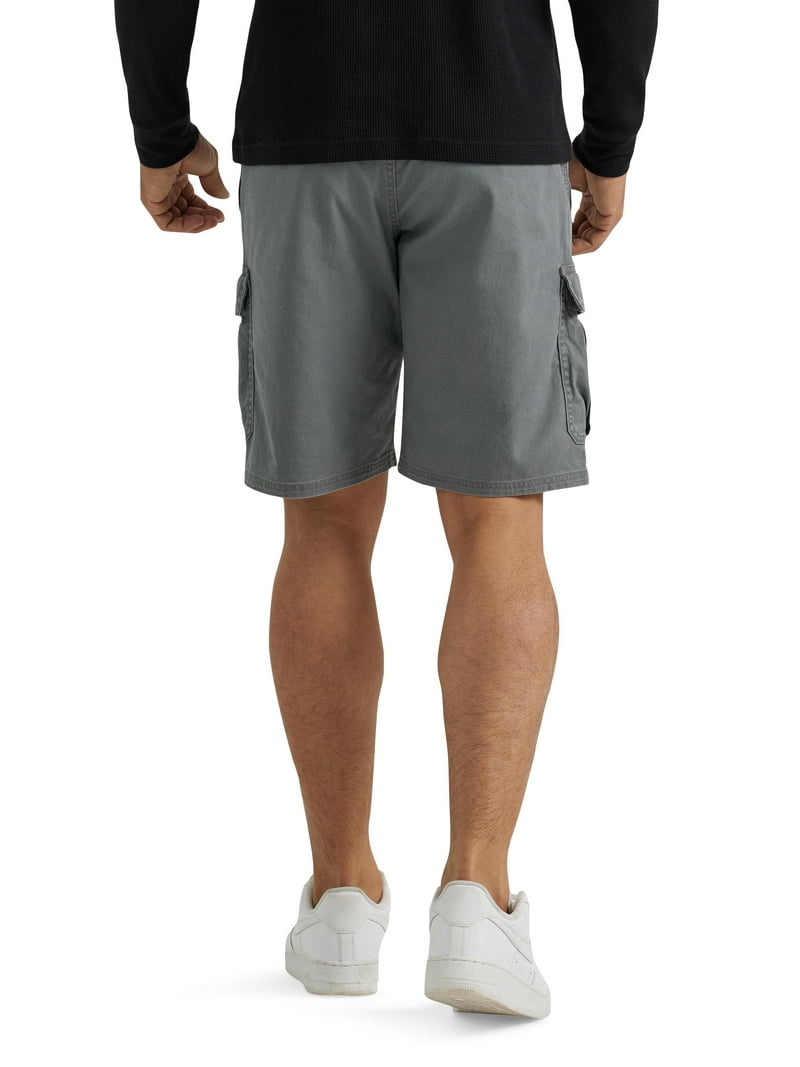 Wrangler, Men's and Big Men's Stretch Cargo Shorts, 44, Gray
