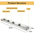 thumbnail image 2 of 60" Electric Strip Heater, Food Heat Lamp Overhead Food Warmer, Commercial Grade Infrared Food Warmer with Plug and Chains, Hanging Overhead Stainless Steel for Food Restaurant Buffet Catering Kitchen, 2 of 6
