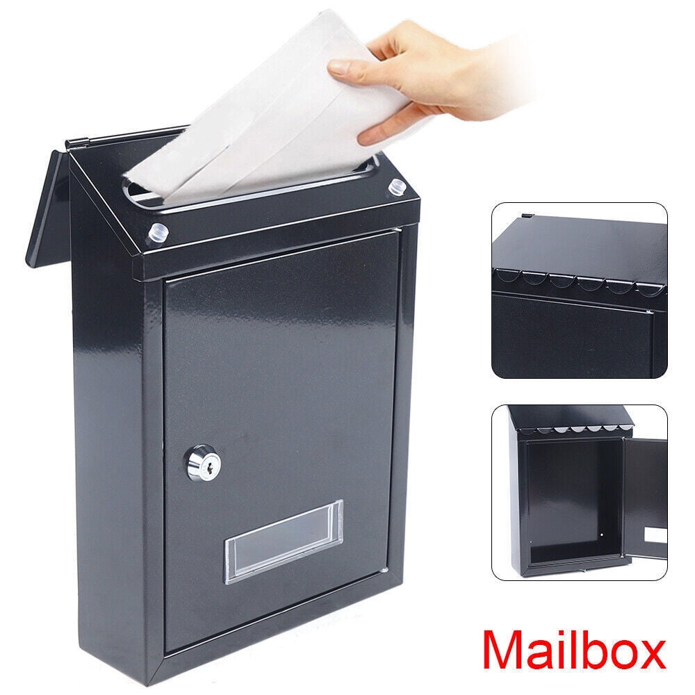 Modern Outdoor Waterproof Extra Large Drop Box Wall Mounted Mailbox with 2 keys