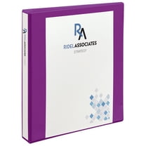 Avery Durable View Binder, 1" Slant Rings, 220-Sheet Capacity, DuraHinge, Purple (17294)