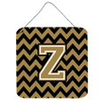 thumbnail image 1 of "Treasures Chevron Black and Gold Letter Z Wall or Door Hanging Prints CJ1050-ZDS66, 6"" H x 6"" W" Caroline's Treasures CJ1050-ZDS66, 1 of 1