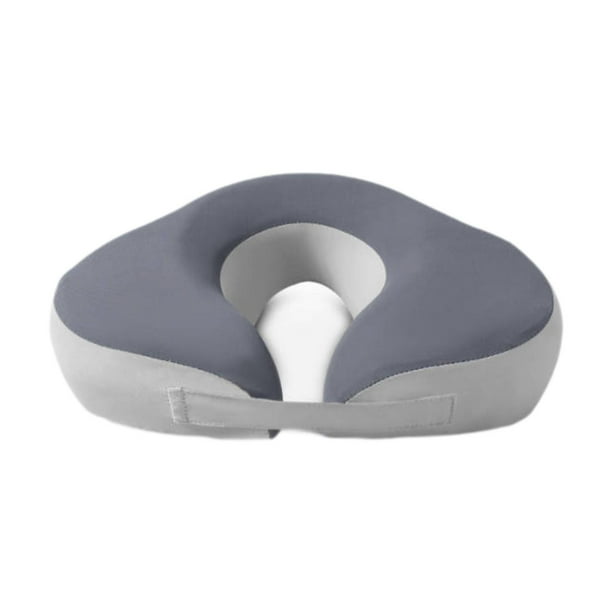 Almohada boca abajo, almohada para masaje en casa, almohada de espuma viscoelástica Gris