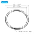 thumbnail image 2 of Uxcell Metal Rings Stainless Steel Rings Marine Grade Multi-Purpose O Ring Welded Round Ring 4 5x45mm, 2 of 5