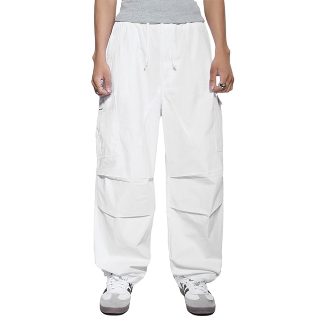 Pantalones casuales Sunloudy para hombre con cordón elástico en la cintura, decoración de bolsillo suelto, ropa de color sólido Sunloudy S,M,L,XL,XXL
