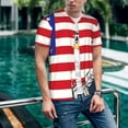 thumbnail image 6 of Lsque American Astronaut Runs Forward Pattern Mens Polo Golf Shirts Funny Graphics Shorts Sleeve Button Shirts Baseball T-shirt-, 6 of 7