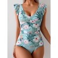 thumbnail image 2 of Traje de baño Tankini Aidonger Tummy Control con volantes fruncidos para mujer, 2 of 5