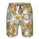 thumbnail image 3 of Balery Ducks and Flowers Traje de Baño Estilo Hawaiano para Hombre, Shorts de Secado Rápido con Bolsillos-Medium, 3 of 6