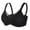 Black, variant on Exerin Women's Minimizer Full Coverage Underwire U-Back Unlined Plus Size Bra(38DD,Black)