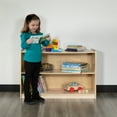 thumbnail image 5 of HBCY Creations Two Section Storage Shelf - 24"Hx36"L - Engineered Wood Construction - Natural Finish - Rounded Safety Corners - Anti-Tip Safety Strap, 5 of 13
