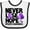 White and Black, variant on Inktastic Never Lose Hope Epilepsy Awareness with Balloons and Purple Ribbon Boys or Girls Baby Bib
