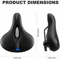 thumbnail image 4 of ROCKBROS Bike Saddle Wide Comfort Bicycle Seat,Memory Foam Padded Thickened Sponge Cycling Cushion Universal Fit for Bicycle Comfort Ride, 4 of 12
