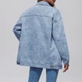 thumbnail image 5 of Stralyhd Jean Jacket Women Long Sleeve 2026 Fall Colored Denim Jackets Classic Jean Coats Light Blue Button Down Trucker Coat with Pockets Light Blue L, 5 of 5