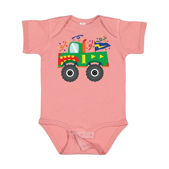 Inktastic 1st Birthday Truck Boys Baby Bodysuit