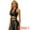 Black, variant on DARING DIVA Women's V-Neck Backless Metallic Crop Tops L Orange