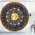thumbnail image 1 of Ambesonne Astrology Shower Curtain, Aries Taurus Gemini, 69"Wx70"L, Brown Yellow and Blue, 1 of 3