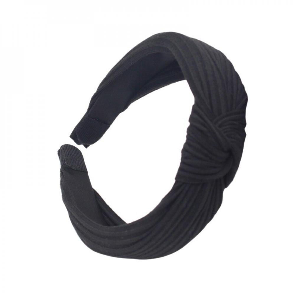 women's headband Headband for hair geometries headband with central knot Bauhaus geometric pattern black and white