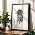 thumbnail image 4 of Tree Of Life - Illustration Anatomy Floral Surrealism Black and White Gothic Bird Black Framed Wall Art Print 16 x 24 inches, 4 of 8