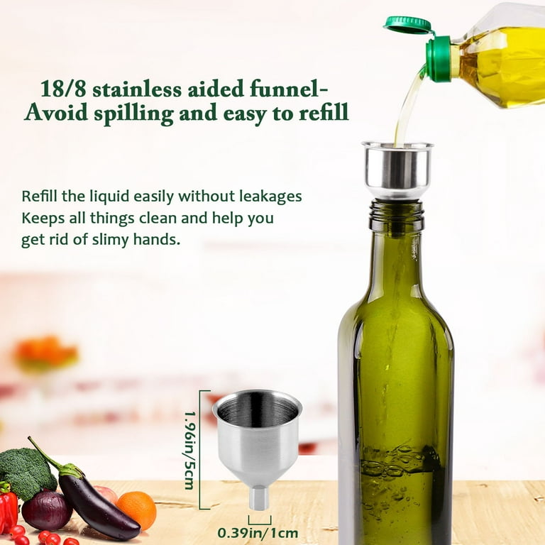 Oil Dispenser for Easy, No-mess Measuring, With Stickers for Multiple Oils,  Including Olive Oil 