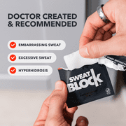 SweatBlock Maximum Strength Antiperspirant Wipes for Excessive Sweat & Odor Control