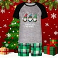 thumbnail image 6 of Christmas 2PC Pajamas for Women Short Sleeve Crewneck Graphic Short Plaid Pants Family Matching Set Green M, 6 of 6