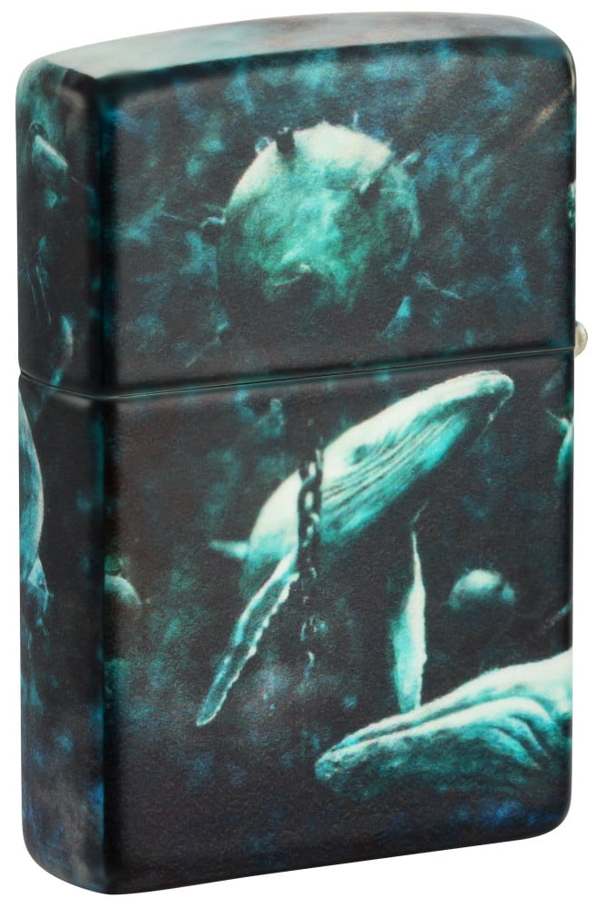Zippo 48627 Spazuk Whales With Underwater Mines Design Lighter