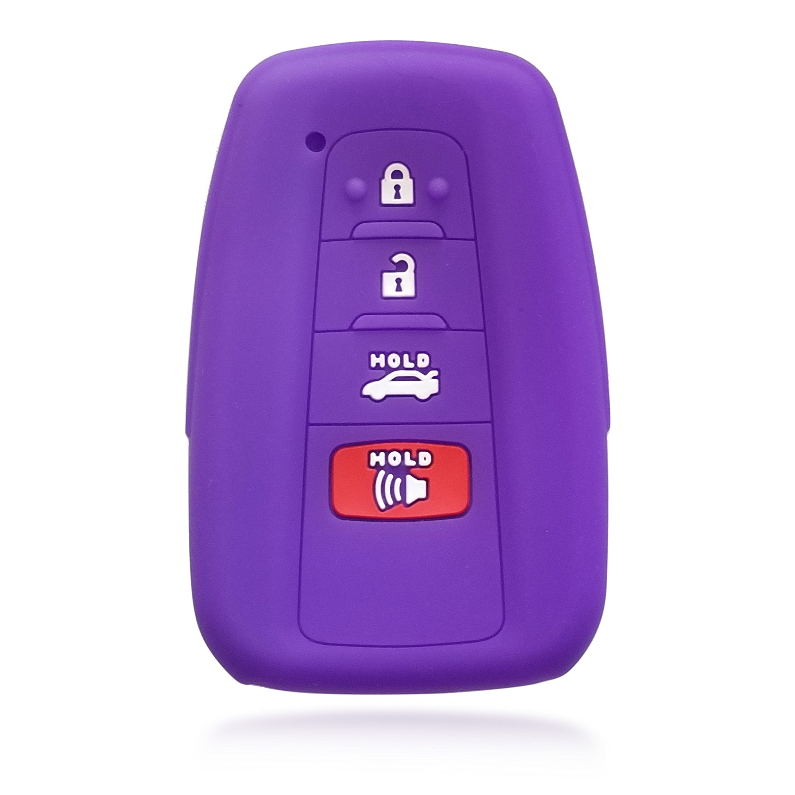 Purple Honda 2 button Key Fob Cover Jacket Silicon Pouch Bag 