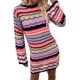 thumbnail image 1 of Suéteres vintage para mujer Otoño Invierno Retro Rayas de gran tamaño Suéter Casual Suelto Jumper Tops Café..., 1 of 4