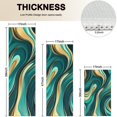 thumbnail image 4 of Teal and Gold Marble Swirls Pattern Kitchen Rugs Sets Of 3,Kitchen Runner Rugs Non Skid Washable,Decorative Kitchen Floor Mats for Kitchen,Sink,Laundry,17"x30"+ 17"x47" + 17"x59", 4 of 6
