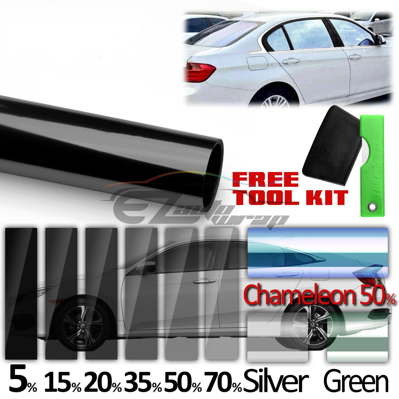 Carbon Window Tint For Auto - 36 in x 10' ft Roll – MotoShield Pro