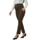 thumbnail image 4 of Pantalones de maternidad INSPIRE CHIC para mujeres, de trabajo, sobre la barriga, de cintura alta, para oficina, pantalones de embarazo con bolsillos, L verde, 4 of 6