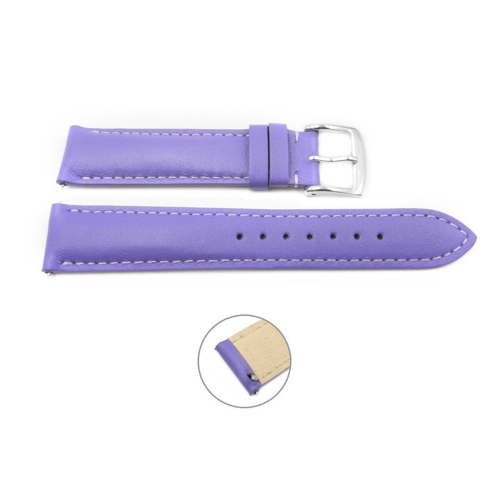 purple leather watch strap