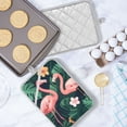 thumbnail image 5 of Yayeee Pot Holders Kitchen Heat Resistant with Pocket 7"x9.8" Cotton Oven Cooking Hot Pads, Flamingo Leaves Pattern, 5 of 7