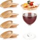 thumbnail image 1 of Reusable 4" Bamboo Wine Glass Charcuterie Toppers, 4 Pcs Set, 1 of 5