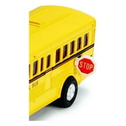Large Die Cast yellow School Bus toy model with Pull back action 8.5