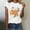 White, variant on Tittly T Shirts for Women Graphic Tees Women's Loose Printed Short Sleeved Shirt Summer Casual Cotton Short Sleeved Shirt Tshirts Shirts Spring Tops for Women Beige L