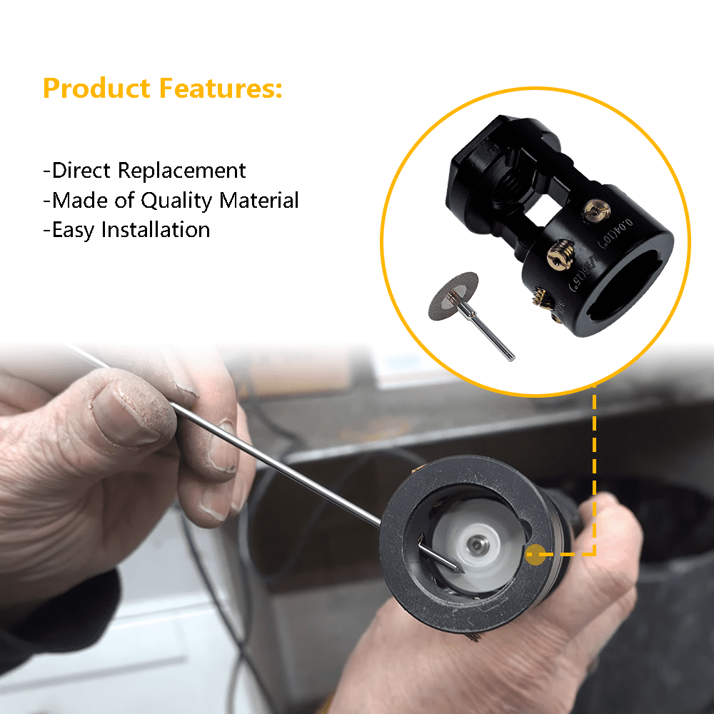 Aluminum Tungsten Electrode Sharpener Grinder TIG Welding Head Tool w/Cut-Off Slot, Connecting Rods, Grinding Disc | Fit for Black and Decker, Milwaukee, Bosch Dremel, Rotary Tools with 3/4-12 Thread