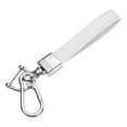 thumbnail image 1 of Llave de Cuero de 6 Pulgadas, Clip de Llave de Metal y Cuero con Anillo de Muñeca, Accesorios de Llave con D Ring Antipérdida para Casa y Coche, Blanco, 1 of 7