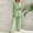 Green, variant on ZZwxWA Womens 2 Piece Pajamas Sleepwear Soft Button Down Shirt Loungewear Long Sleeve Pjs Set