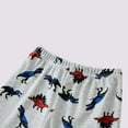 thumbnail image 3 of WIBACKER 3-12Y Toddler Boys Gray 2-Piece Dinosaur Pajamas 100% Cotton Sleepwear Sets, 3 of 7