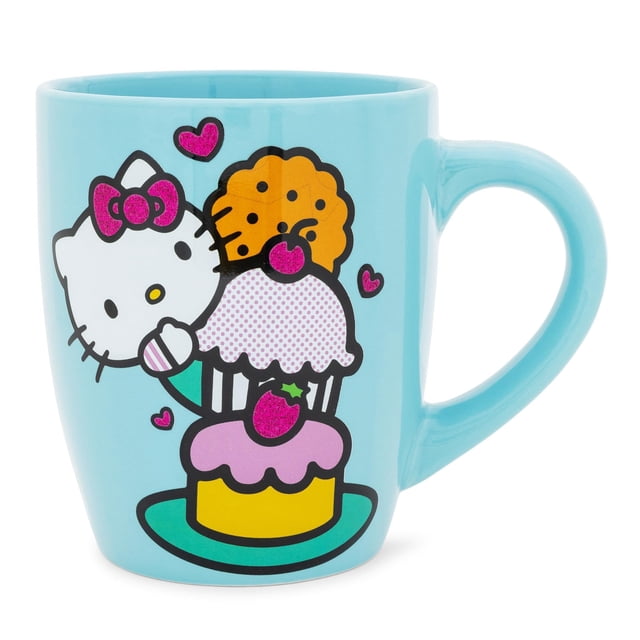 Taza Sanrio Stacked Sweets Glitter Latte de Hello Kitty, 750 ml