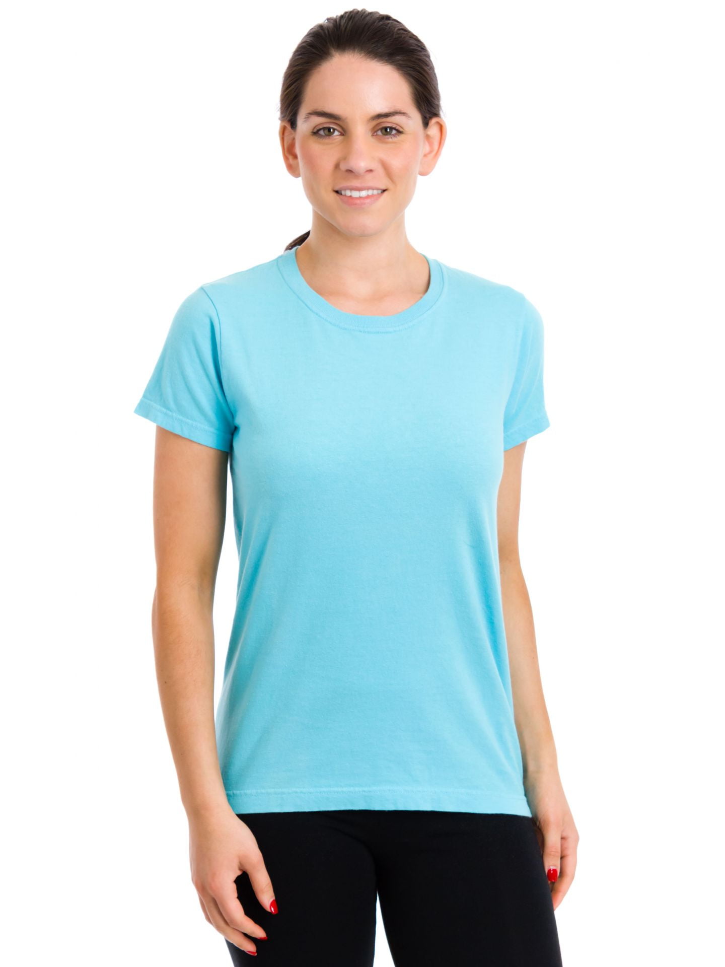 New Ladies Lagoon Blue Short Sleeve Blouse Style Shirt !!BUY ONE GET ONE FREE!!