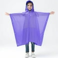 thumbnail image 2 of Yuncity Raincoat For Boys Girls Plain Color Buttoned Thick Poncho Rain Ponchos Waterproof Rain Jacket One Size, 2 of 4