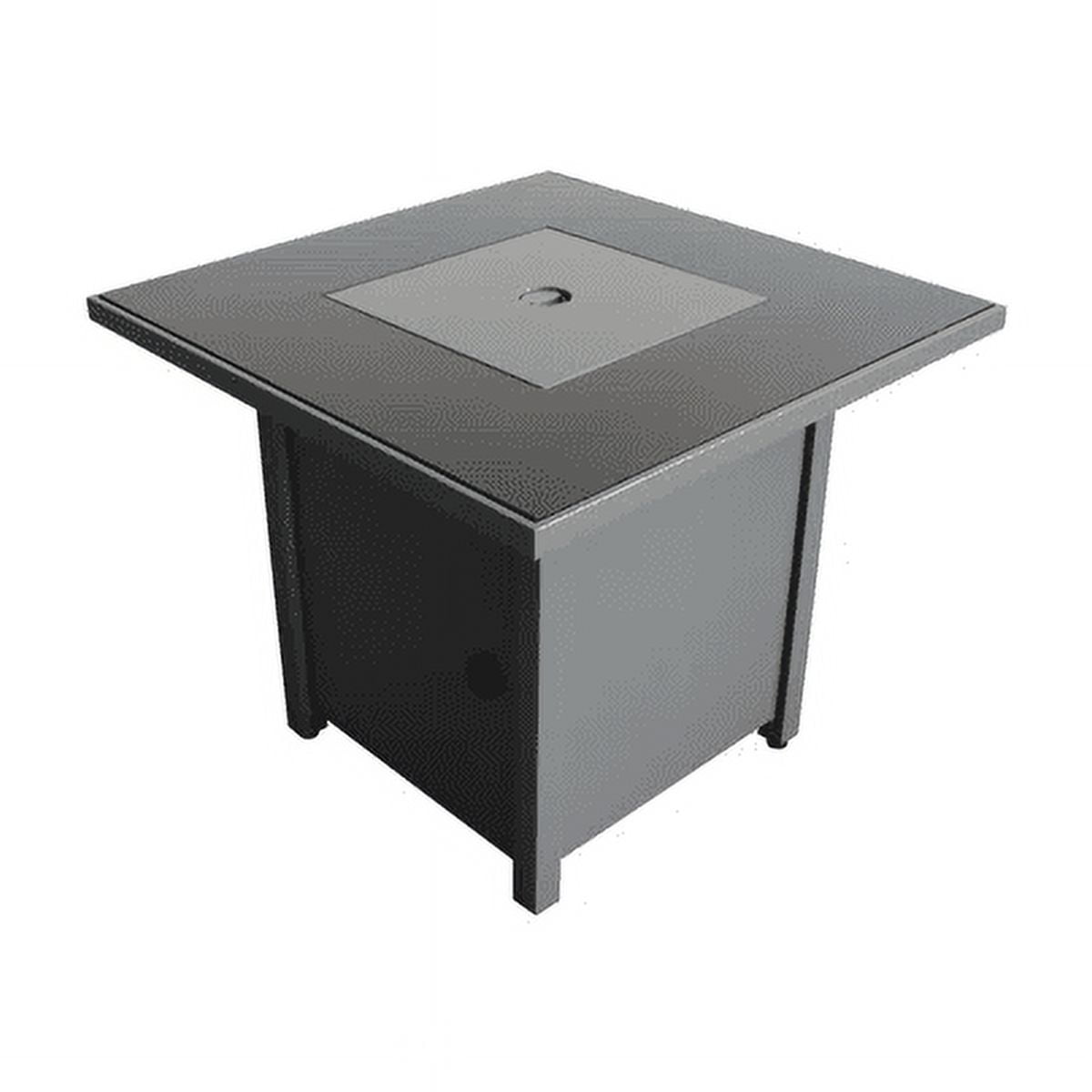 Tabletop Heater, 25" H x 30" W Steel Outdoor Fire Pit Table with Lid, Gray Patio Heater,Steel Outdoor Heater For Deck, Garden & Outdoor Heating