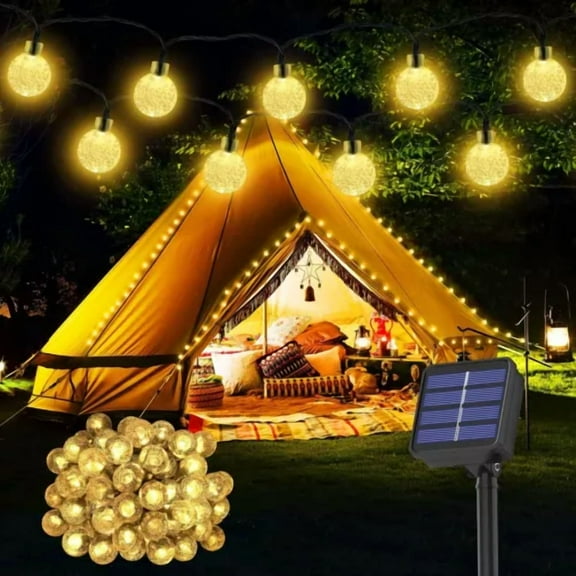 PURELY- 50 Led Solar Powered String Light Garden Path Yard Decor Lamp Outdoor Waterproof
