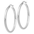 thumbnail image 2 of 14k White Gold Hoop Earrings Round, 2 of 8