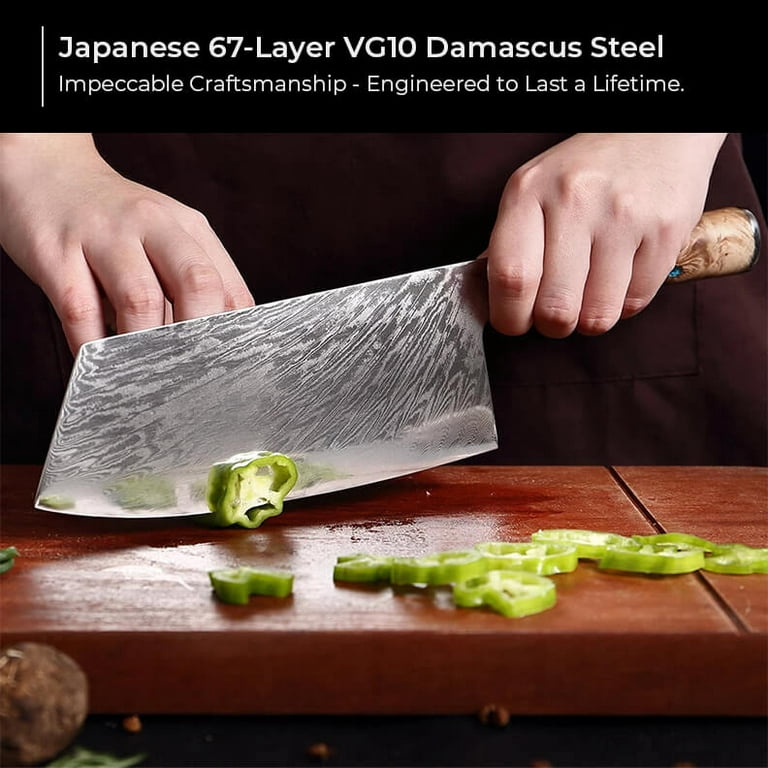 Tsunami 15-Piece Japanese Damascus Steel Knife Block Set – Senken