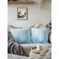 thumbnail image 3 of Outdoor Pillows Waterproof, Light Blue Ombre Bedding Throw Pillows with Insert for Couch Sofa Bed, Modern Abstract Gradient Minimalist Art 16x16 Inch Pillowcases Decorative Patio Pillow Set of 1, 3 of 8