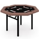 thumbnail image 1 of Yeshouse mesa de póker plegable para 8 jugadores, portátil y octogonal, con rieles acolchados y portavasos de acero inoxidable, ideal para blackjack, Texas Hold'em, juegos familiares y clubes, 1 of 8