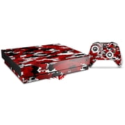 Skin Wrap for XBOX One X Console and Controller WraptorCamo Digital Camo Red