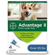 Advantage II Flea And Lice Topical Treatment For Dogs Over 55 lbs, 4ct